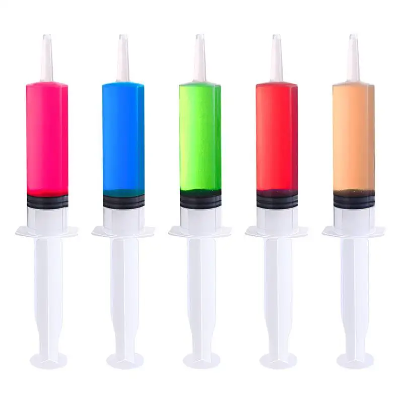 25PCS 60ml Shot With Caps Reusable Food Safe Jelly Halloween Reusable Syringe Halloween Halloween Reusable Syringe For