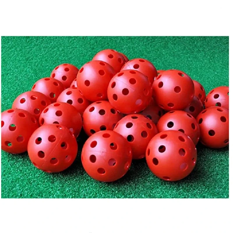 50pcs Practice Golf Balls 40mm Hollow Plastic Golf Training Balls Airflow Golf Balls for Swing Practice Driving Range