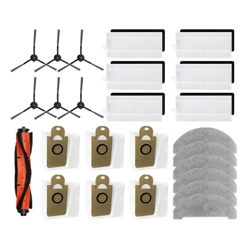 

Y42A-основная боковая щетка, HEPA-фильтр, насадка для швабры, мешки для сбора пыли, подходят для робота-пылесоса IMOU RV1 Pro, запасные части и аксессуары, 25 шт.