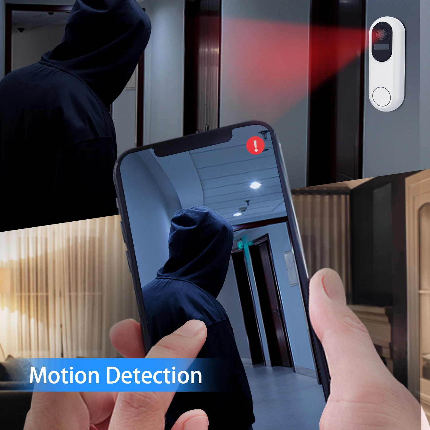 Tuya-스마트 비디오 초인종, 방수, 나이트 비전, 홈 보안, 1080P FHD 카메라, 디지털 비주얼 인터콤, 2.4GHz, 5GHz, 와이파이