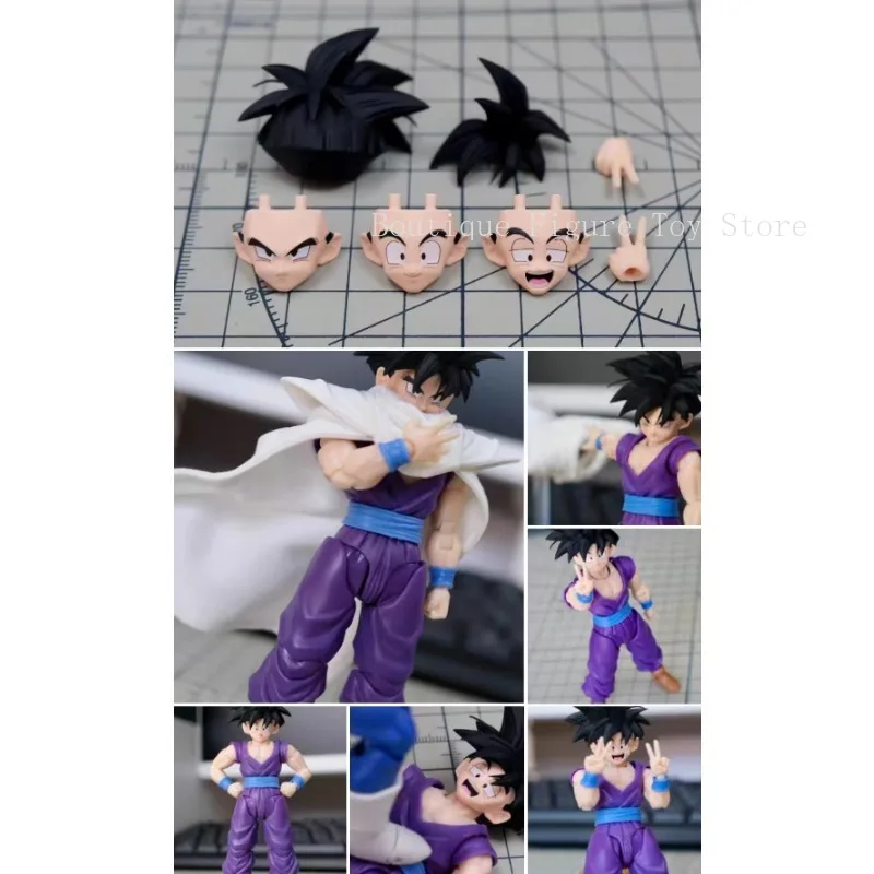 

Новый KO HM&Air Dragon Ball SHF Son Gohan Ssj HA001 HA003 Heads Комплект аксессуаров Аниме Фигурки Модель Игрушки Рождественские подарки