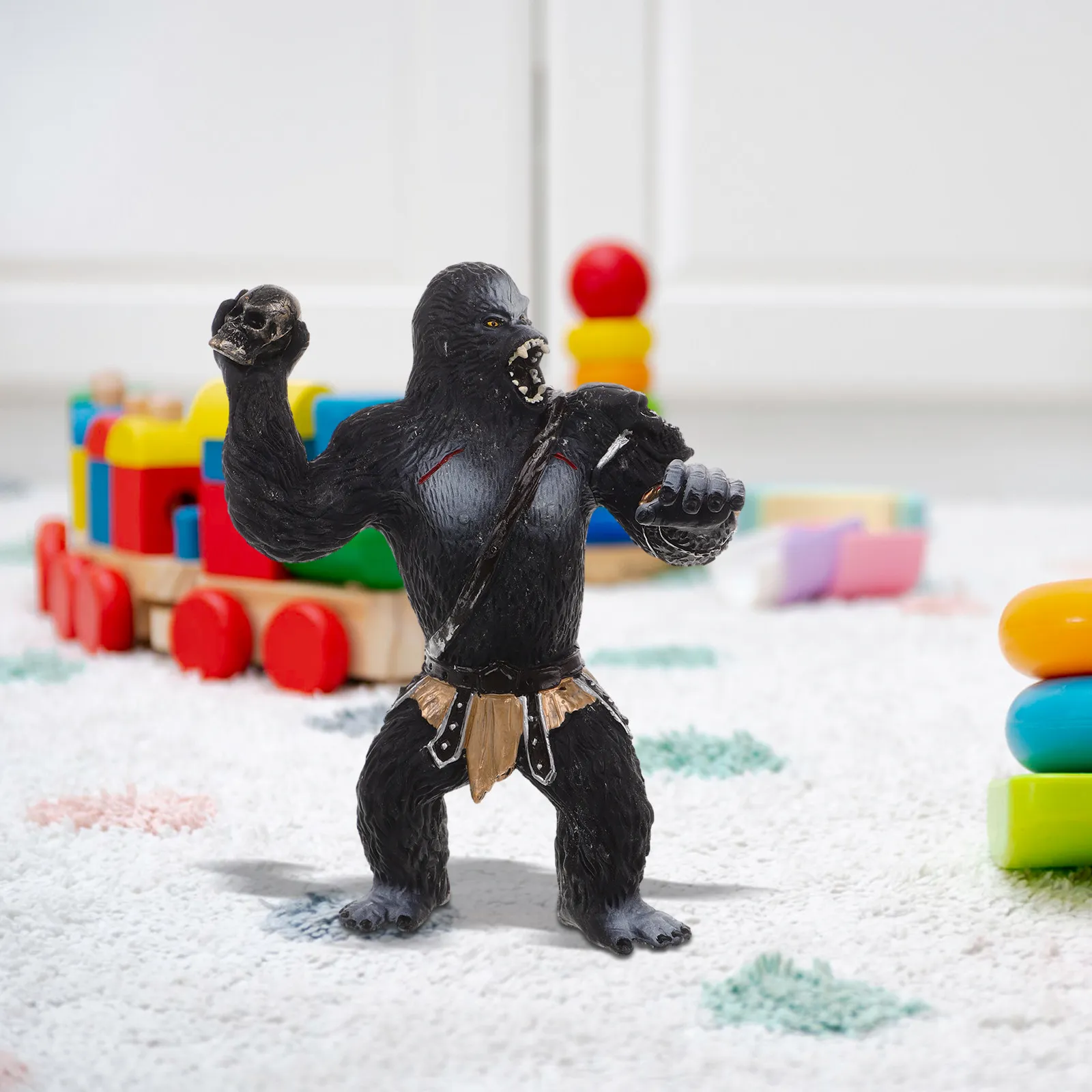 

Реалистичная фигурка гориллы из пластика для коллекции, образовательная декоративная модель дикого животного из джунглей для детей