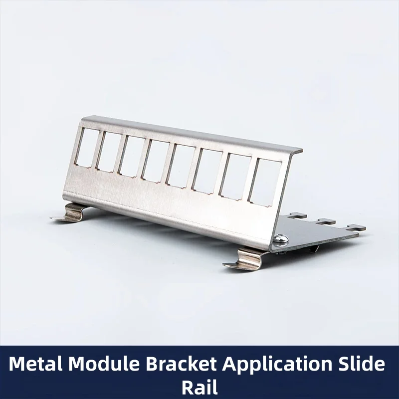 3 4 8 Port DIN RAIL Pulley Metal Module Groove Bracket Network Straight Through Fixed Auxiliary Tool