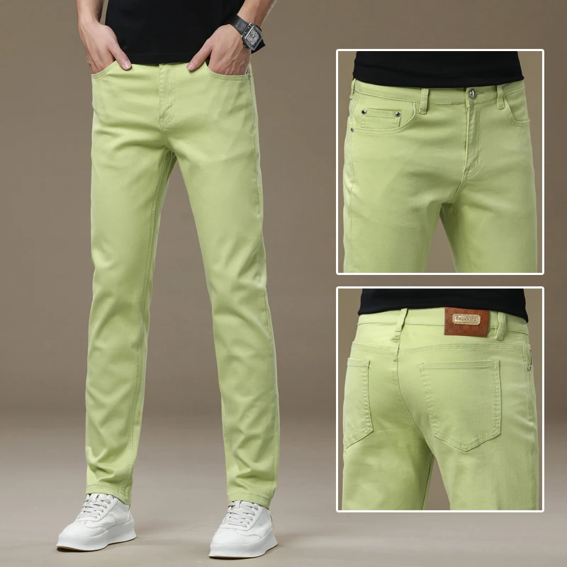 

Новые мужские джинсы: повседневные, универсальные, весна-лето, с низкой посадкой, на шнурке, эластичные, не деформируются, большие размеры, брендовые