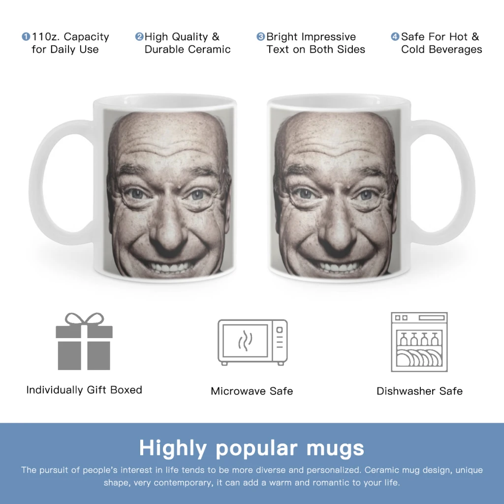 

Hank-Schrader-Dean-Norris-Happy-Free shipping Ceramic Cup Coffee Oatmeal Breakfast Cup Creative Personality Mug