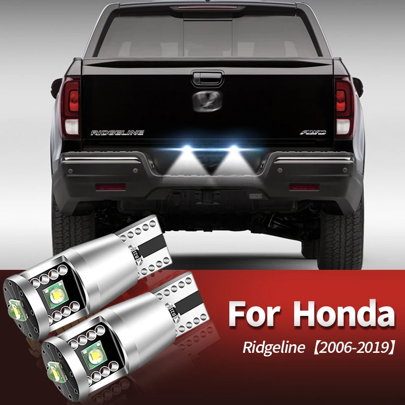 2pcs LED License Plate Light W5W T10 CANbus For Honda Ridgeline 2006 2007 2008 2009 2010 2011 2012 2013 2014 2015 2016 2017 2019