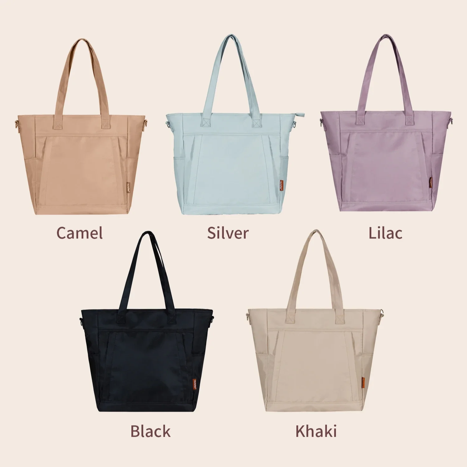 INSULAR حفاضات حمل Crossbody عربة أكياس الحفاض حقيبة يد حقيبة كتف الأم الأمومة السفر مقاوم للماء سعة كبيرة الخروج #6