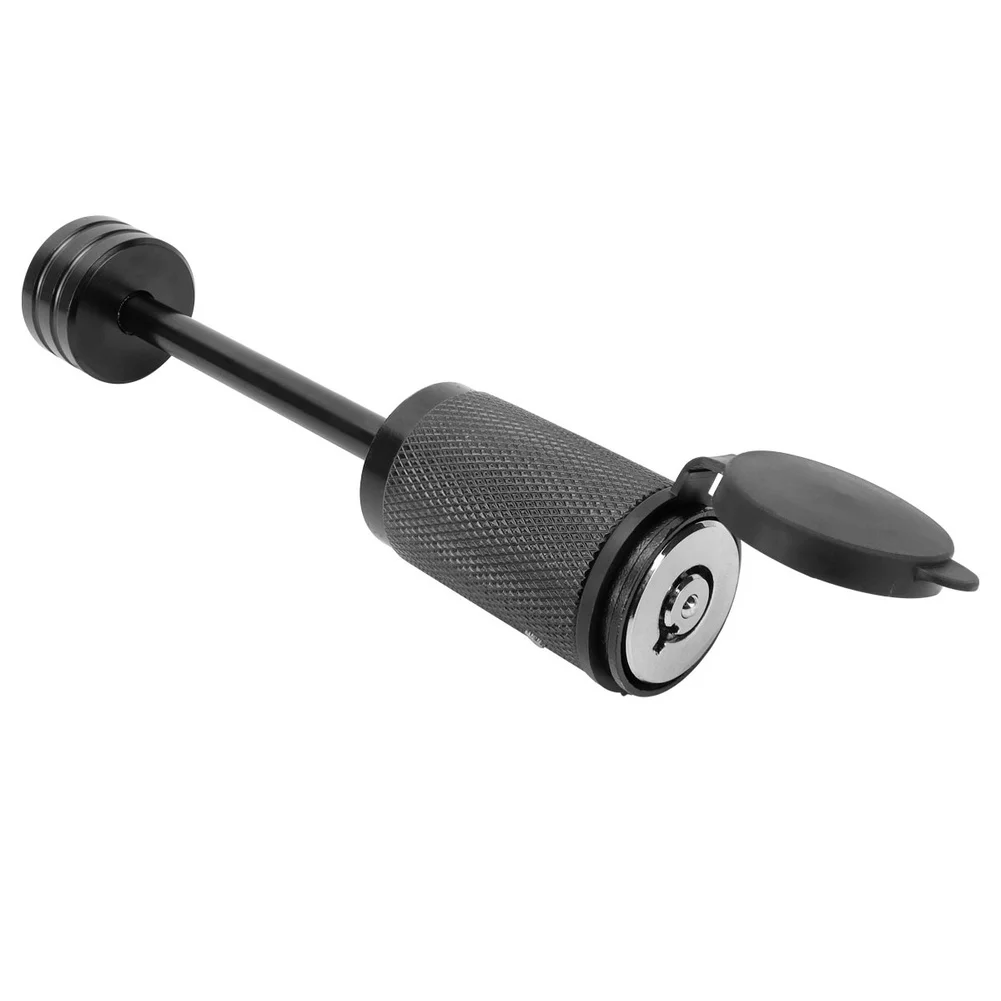 Black Zinc Alloy Carbon Steel Trailer Hitch Lock 1/4 Inch Coupler Pin Anti Theft Hitch Receiver Pin Lock For RV Truck Keys