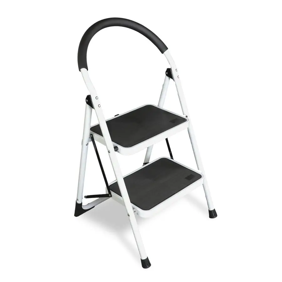 

2 Step Ladder, 400 lbs Ergonomic Folding Stool with AntiSlip Pedal, Step Stool with Padded Handle for Kitchen, Household, Office