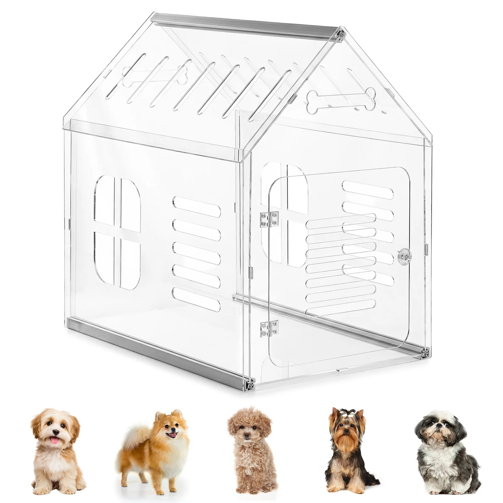 Modern Acrylic Dog House with Lockable Ventilation