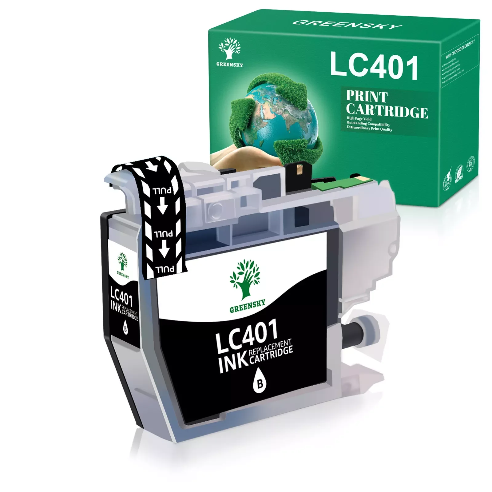 1x LC401 Black Ink Cartridge compatible with Brother MFC-J1012DW MFC-J1170DW