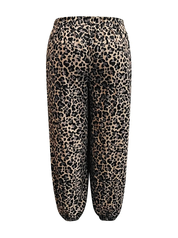 LW Plus Size Luipaardprint Broek Vrouwen 2024 Herfst Winter Baggy Big Size Lange Harembroek Vrouwelijke Casual Mode Broek vrouw