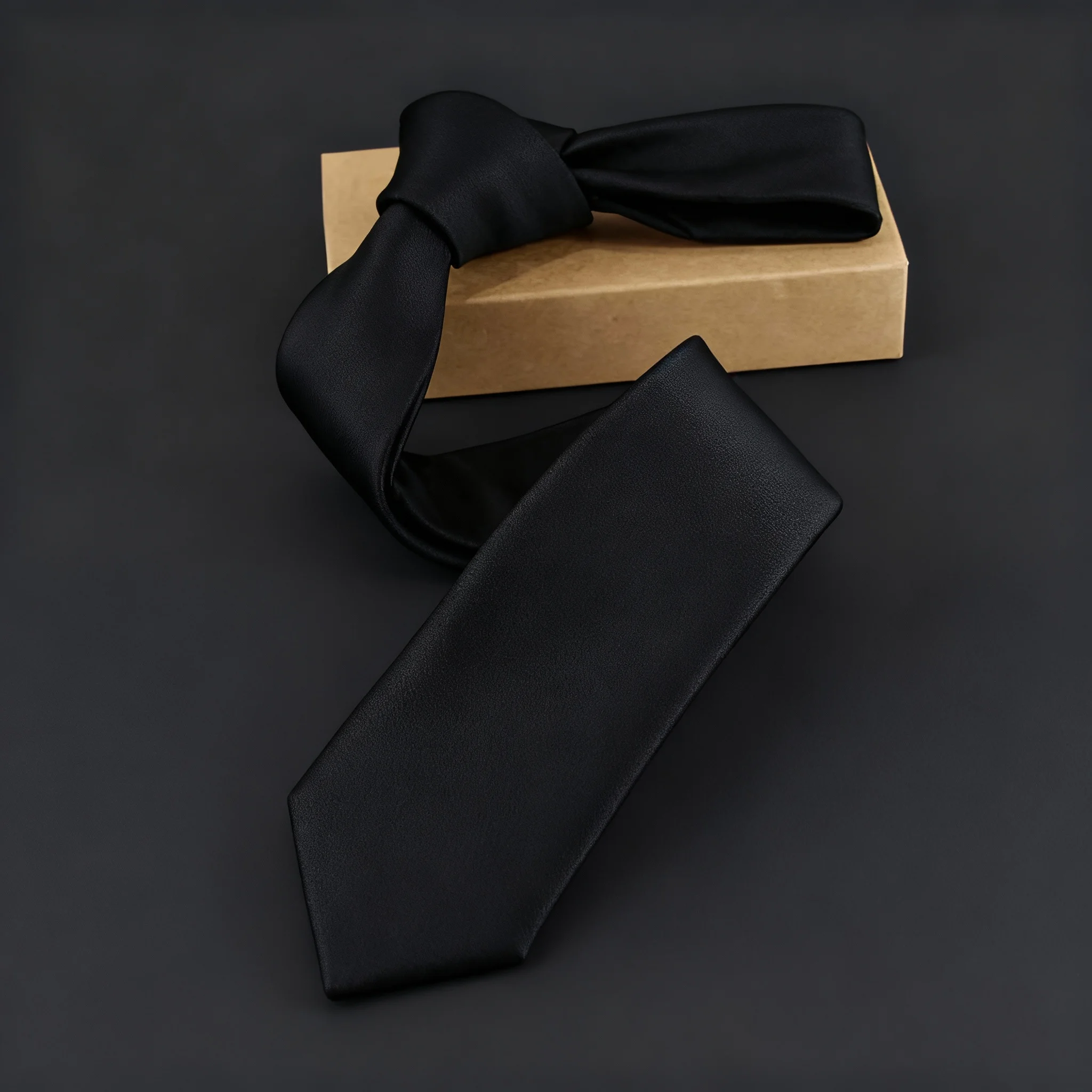 Black Colors Skinny 5CM Men's Necktie Polyester Ties For Man Striped Dots Solid Jacquard Cravat Business Party Corbatas