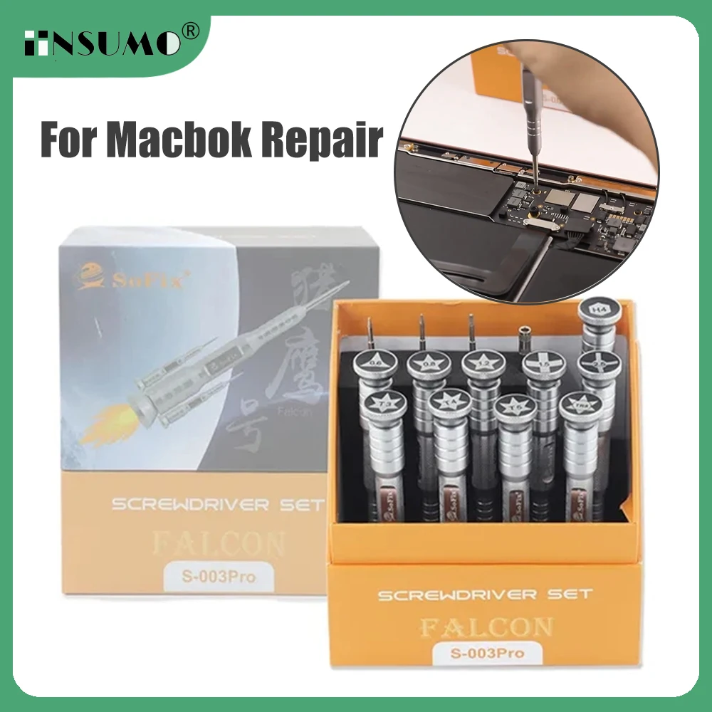 

New S-003PRO Screwdriver Kit for Macbook All Android Phones Screw Removal Installation for Full Range of Microsoft Tablet Repair