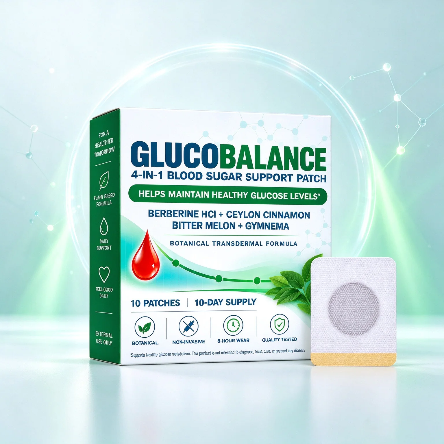 Blood Sugar Patch Regulate Blood Circulation Lowers Blood Sugar Maintain Healthy Glucose Levels Non Woven Fabric Skin Friendly