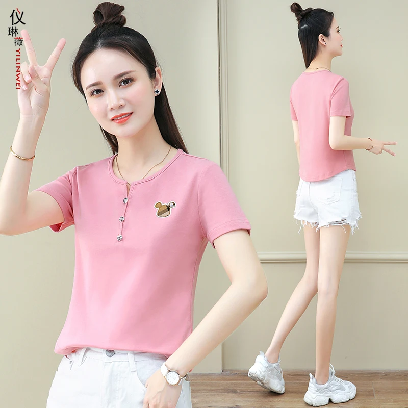 short-sleeve-short-t-shirt-women's-summer-slim-fit-casual-round-neck-top-new-2026-european-style-beautiful-round-neck