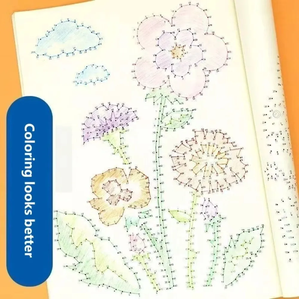 44 Patterns Digital Connected Drawing Book 3 Difficulty Levels Puzzle Game Magic Lines Tracing Book Pen Control