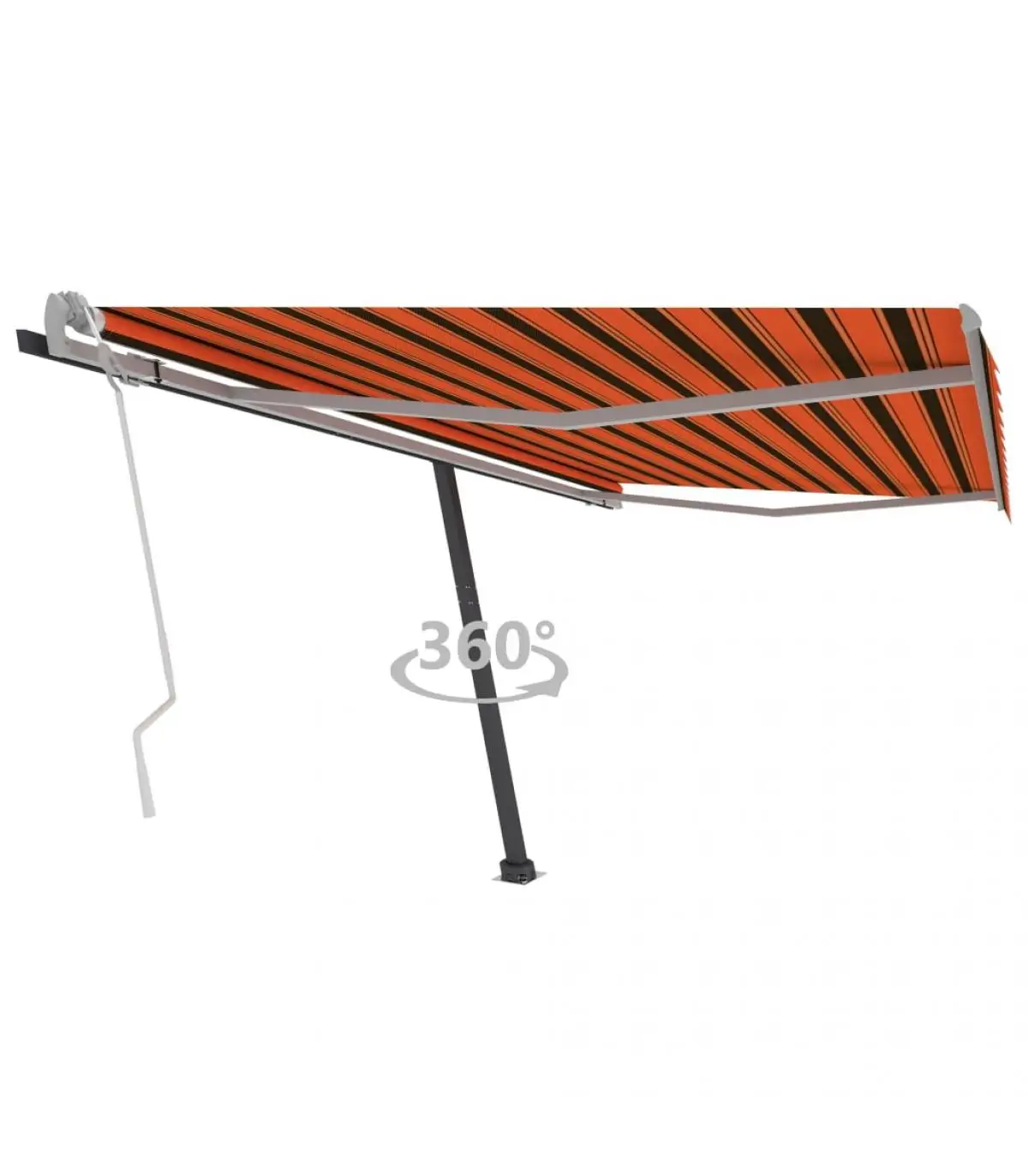 Awnings retractable hand foot awnings orange and brown 450x300 cm