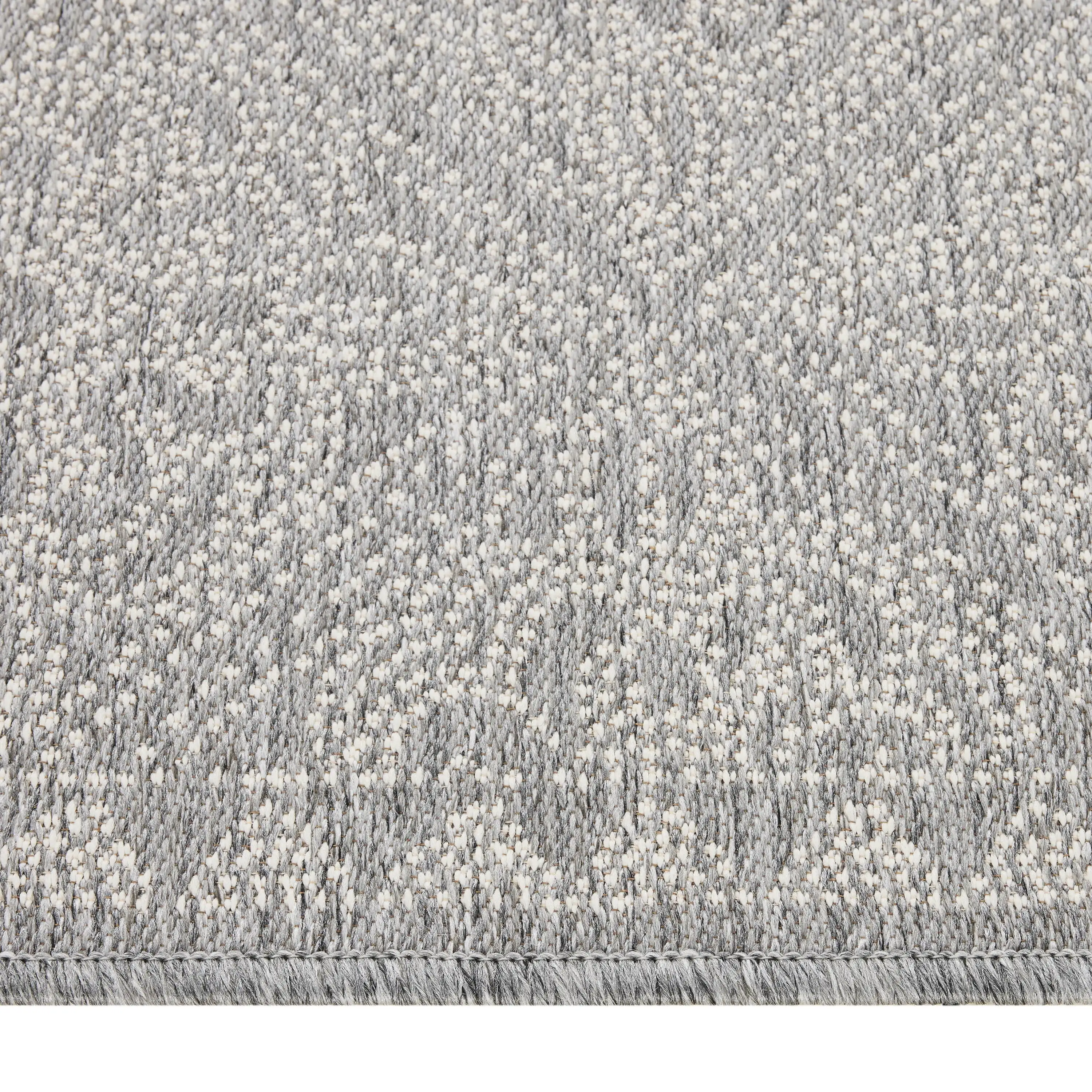 

Grey Medallion Non-Skid Indoor 27" x 45" Accent Rug with Fringe - Grey/Ivory