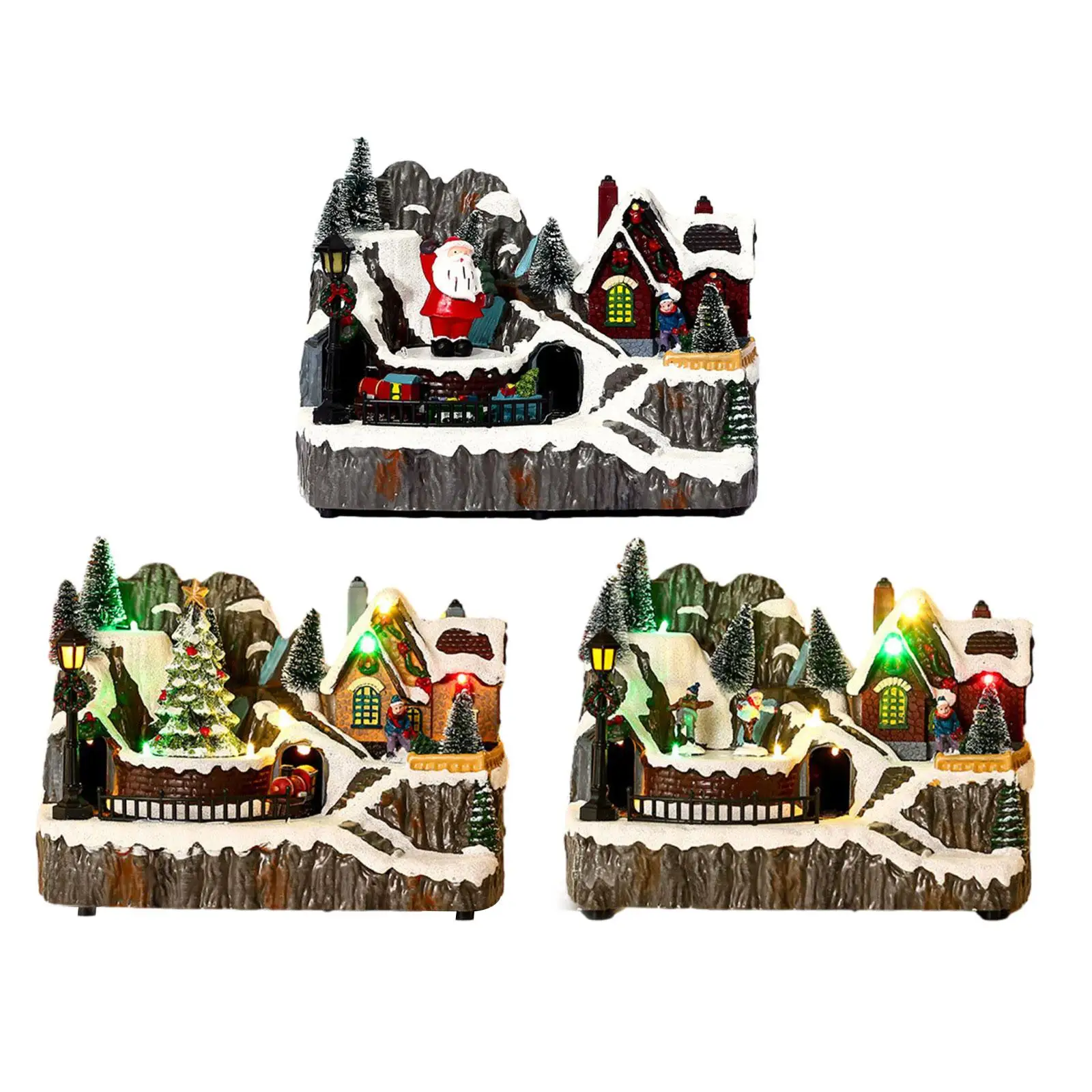 

Christmas Music House Landscape Musical Scene for Home Table Party