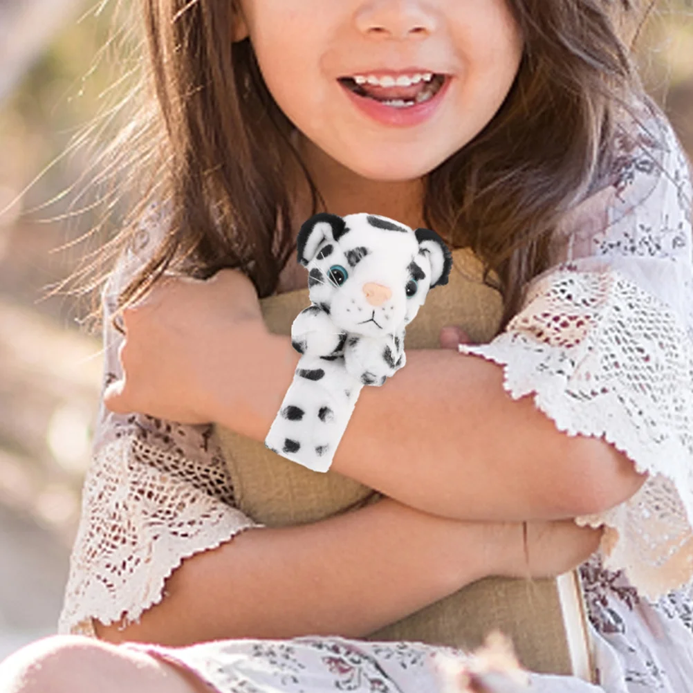 

2 Pcs Simulated Animal Bracelet Cartoon Slap Stuffed Luxury Furry Bracelets Flannel Animals