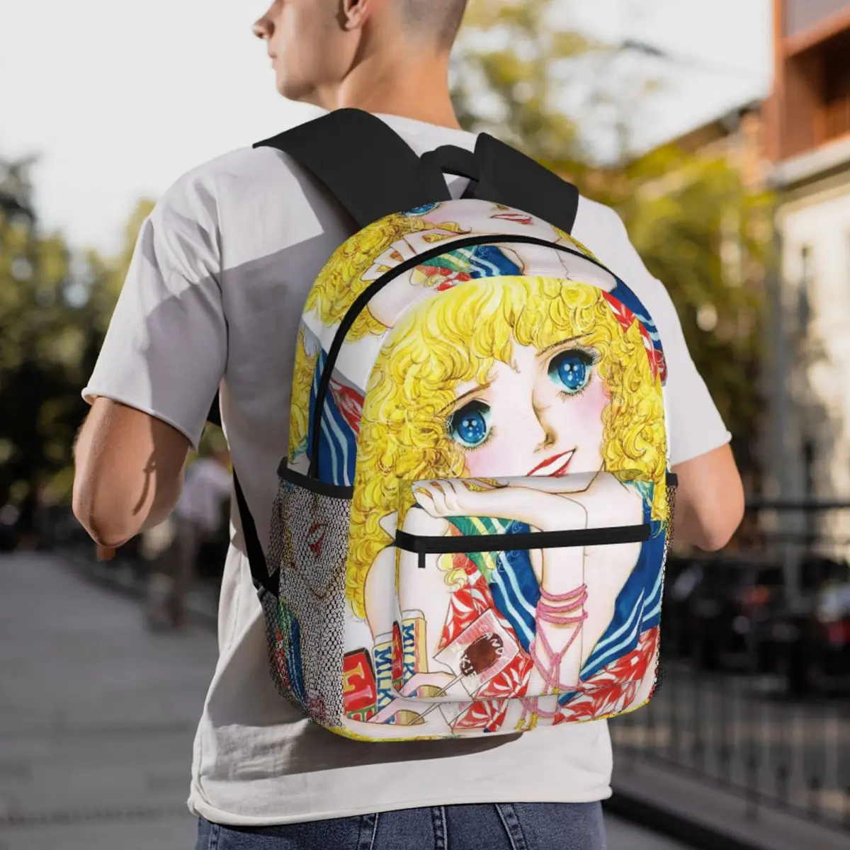 New Candy Candy Cartoon Backpack Student BookBag Children School Bag Laptop Shoulder Bags for Boys Girls