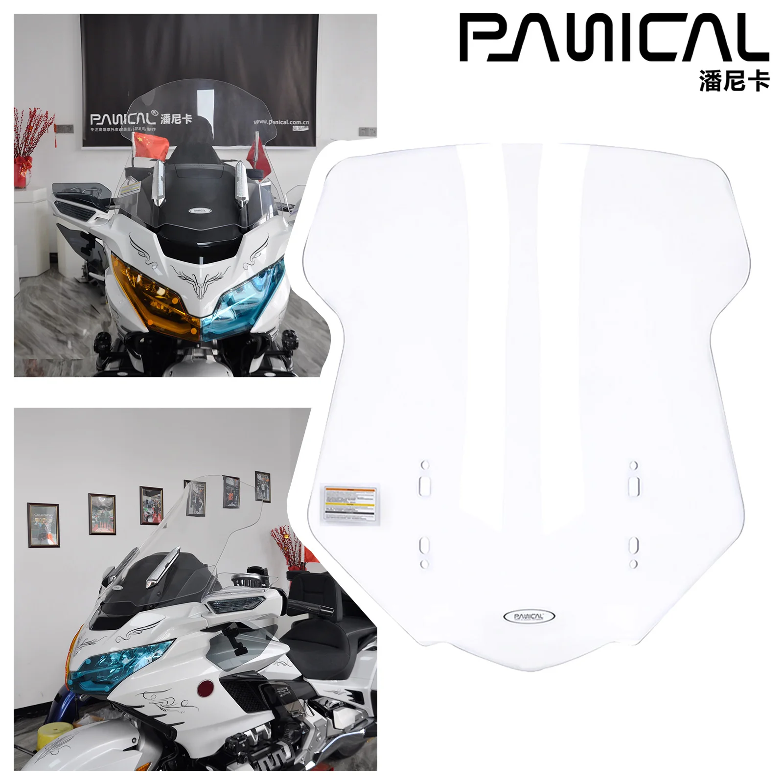 

PANICAL Windshield Motorcycle Windshield Deflector Accessories Fairing For Honda Goldwing GL1800 F6B 2018-2025