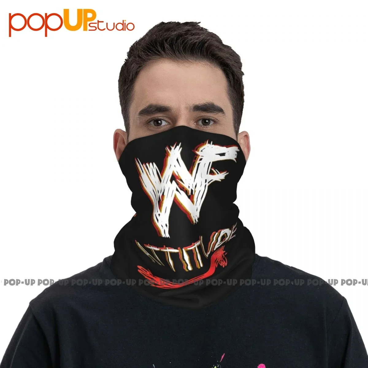 Thuiswedstrijd Wwf Attitude 2005 Worstelen Nek Gaiter Bandana Sjaal Gezichtsmasker