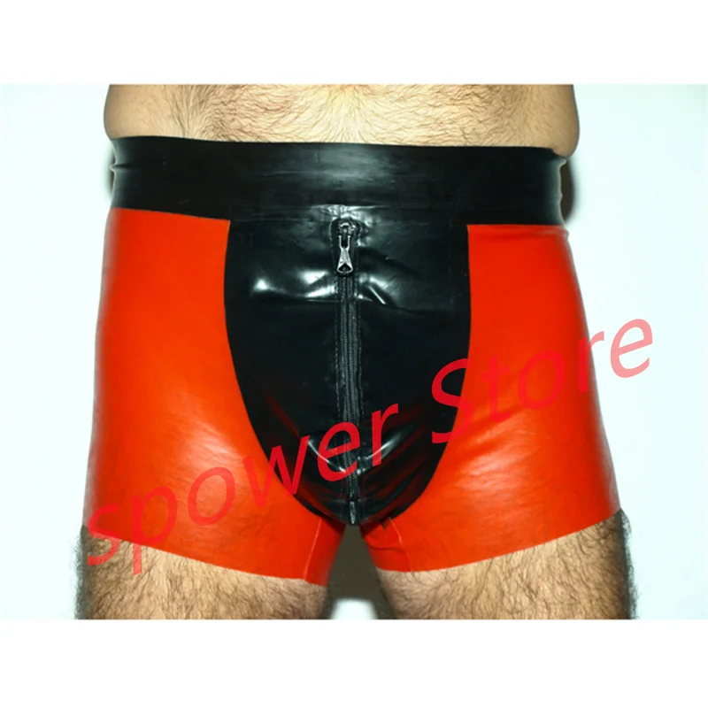 Latex Boxer Panties Sexy Fetish Rubber Shorts Lingerie Underwear Handmade Cosplay Costume for Men