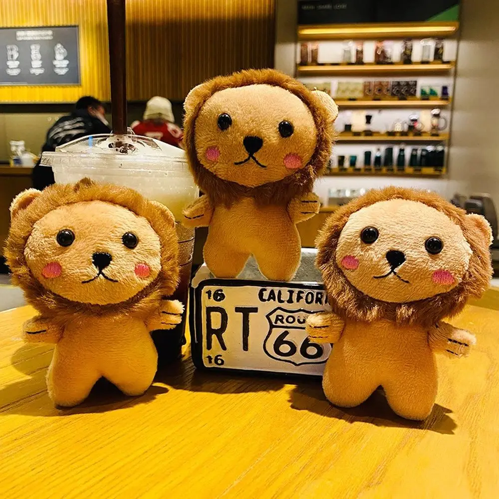 Luggage Stuffed Toys Backpack Pendant Keychain Pendant Cartoon Lion Plush Keychain Plush Pendant Lion Plush Doll Lion Keyring