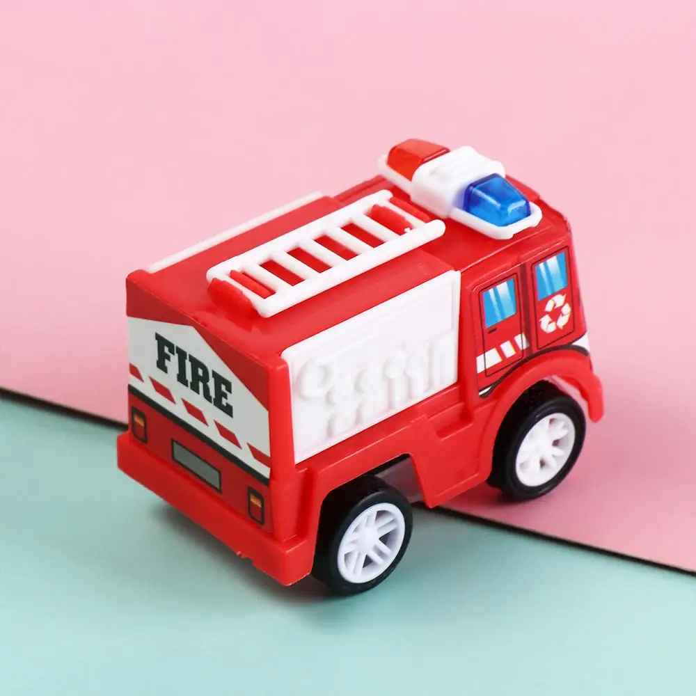 Educational Fire Truck Press and Go Car Toy Mobile Vehicle Cute Inertia Car Toy Montessori Police Car Pull Back Toy Car Girls