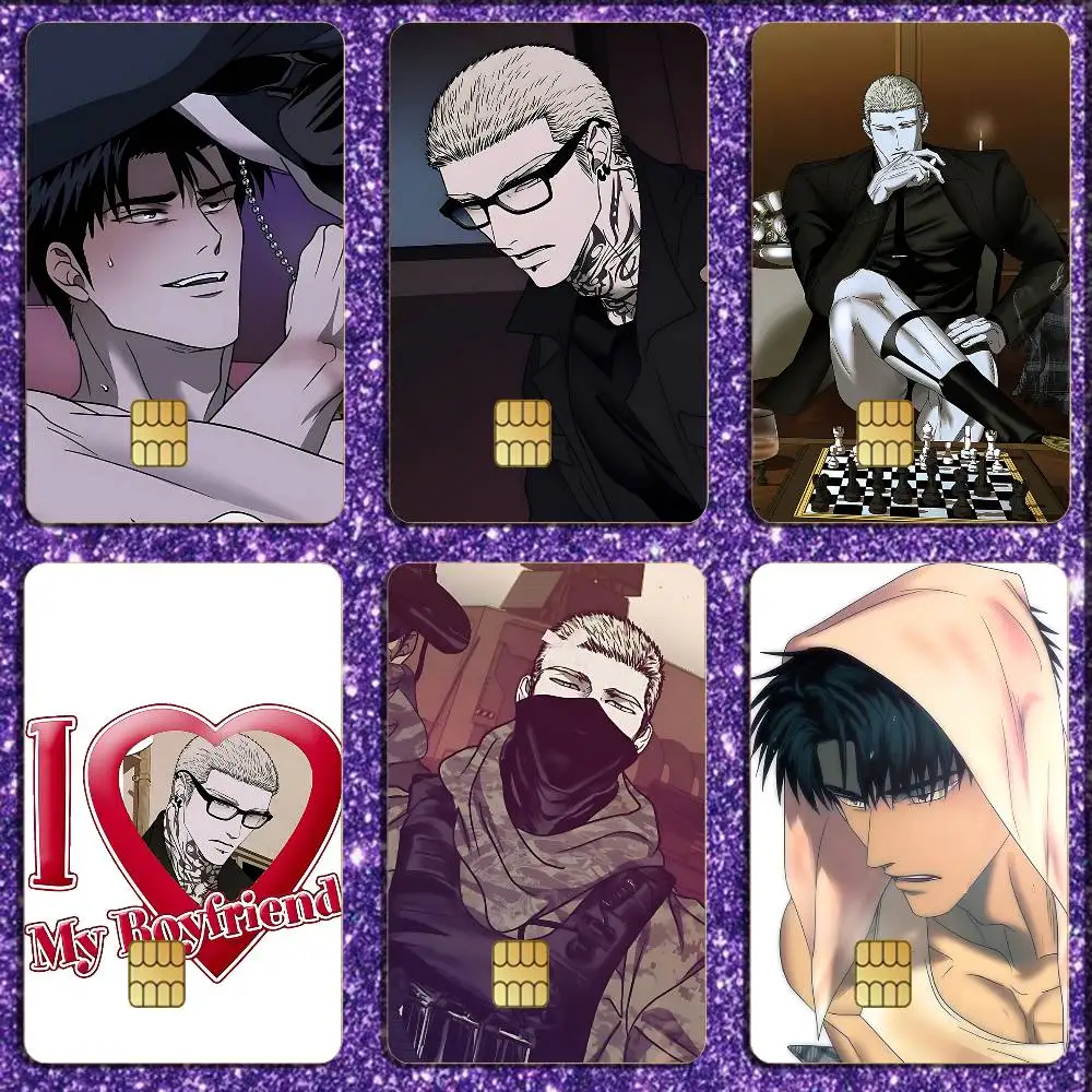 

S-ShutlineS Jake Gillan Moon Shingun Sticker Film Tape Skin for Credit Card Debit Card Cartoon Waterproof Stickers Small Chip