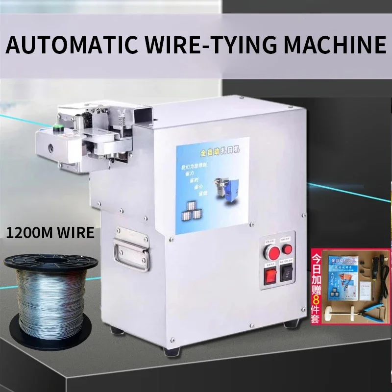 Fully Automatic Bag Sealing Machine Aluminum Stapler for Plastic Bags Electric Aluminum Wire Sealing Machine Edible Fungus