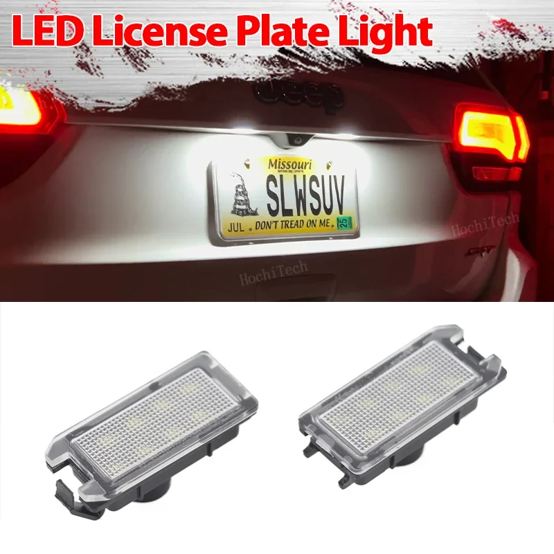 12V LED Number License Plate Light Lamp canbus no error For Jeep Grand Cherokee Compass Patriot Dodge Viper 2014-2017 Fiat 500