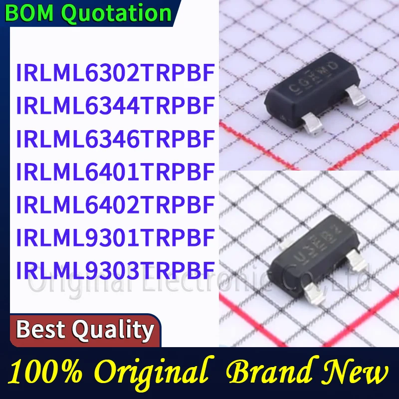 20pcs/lot IRLML6302TRPBF IRLML6344TRPBF IRLML6346TRPBF IRLML6401TRPBF IRLML6402TRPBF IRLML9301TRPBF IRLML9303TRPBF