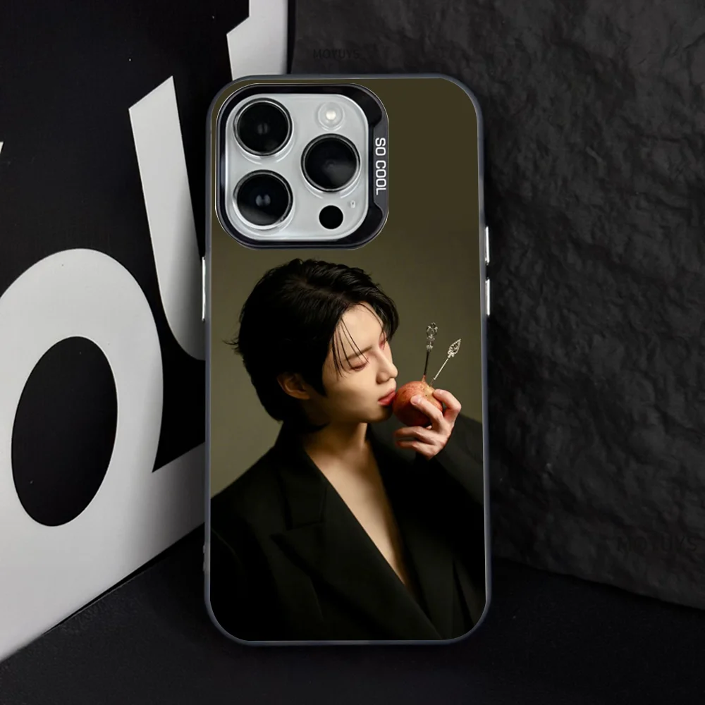 T-Taemin Phone Case IMD Color Silver Shell For IPhone 16 15 14 13 12 11 Pro Max Plus