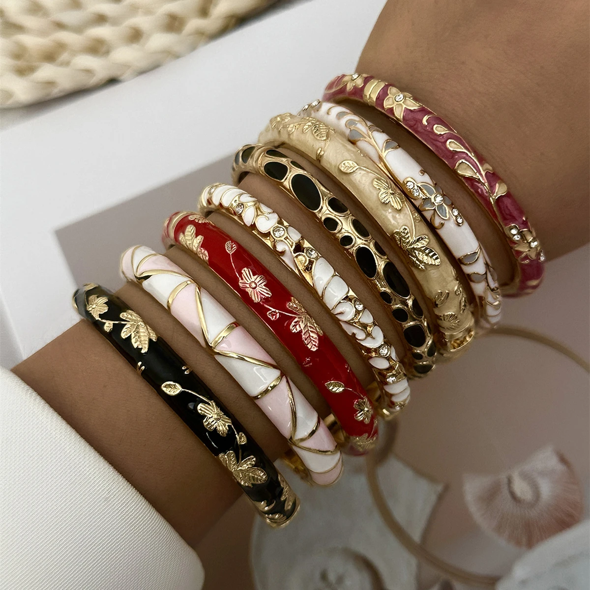 Colorful Star Crystal Beads Christmas Multi Element Bracelets for Women Men Santa Claus Snowflake Tree Bracelet New Year Jewelry