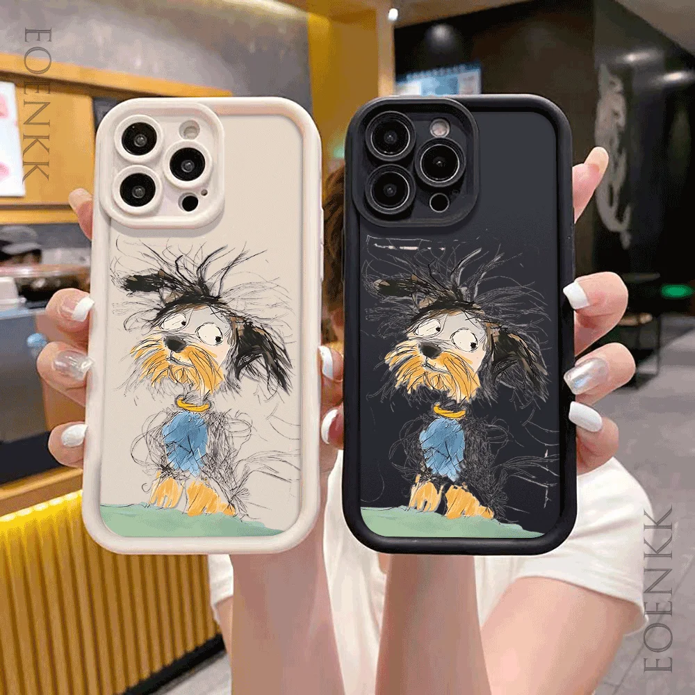 Cute Cartoon Dog Soft Phone Case for iPhone X XS Max XR 12 11 15 14 13 Pro Max 12 13 Mini 7 8 Plus SE 2020 Silicone Soft Cover