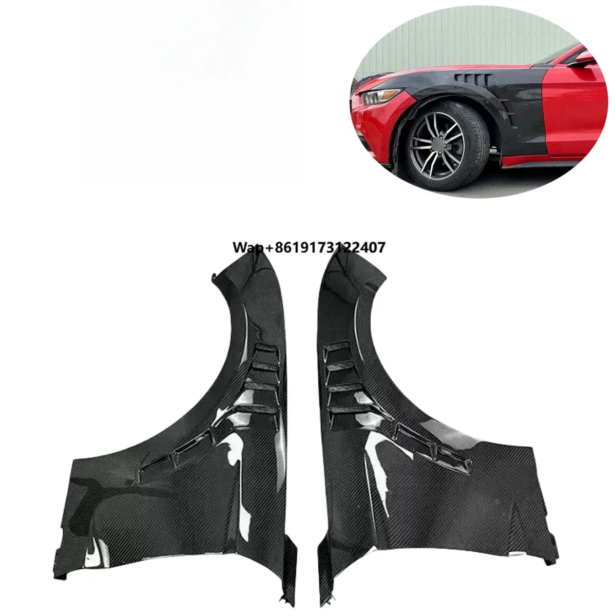 

KXY High Quality Carbon Fiber Front Fenders with 100% Fitment for Mustang Bodykit 2015-2023