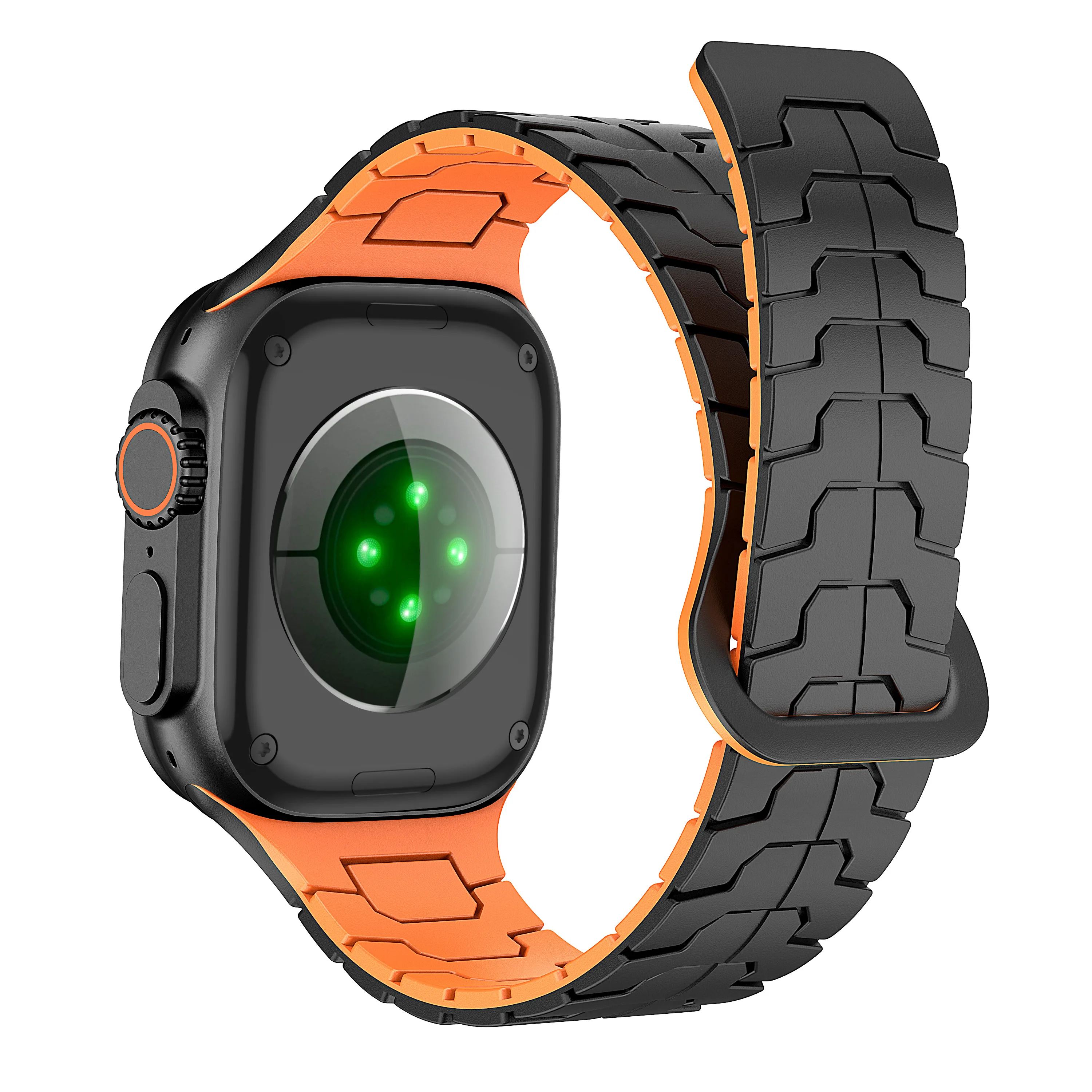 Adatto per cinturini Apple Watch di dimensioni 42/44/45/46/49MM, cinturini di fissaggio magnetici in silicone iWatch 11, 10, 9, 8, 7, 6, 5, 4SE
