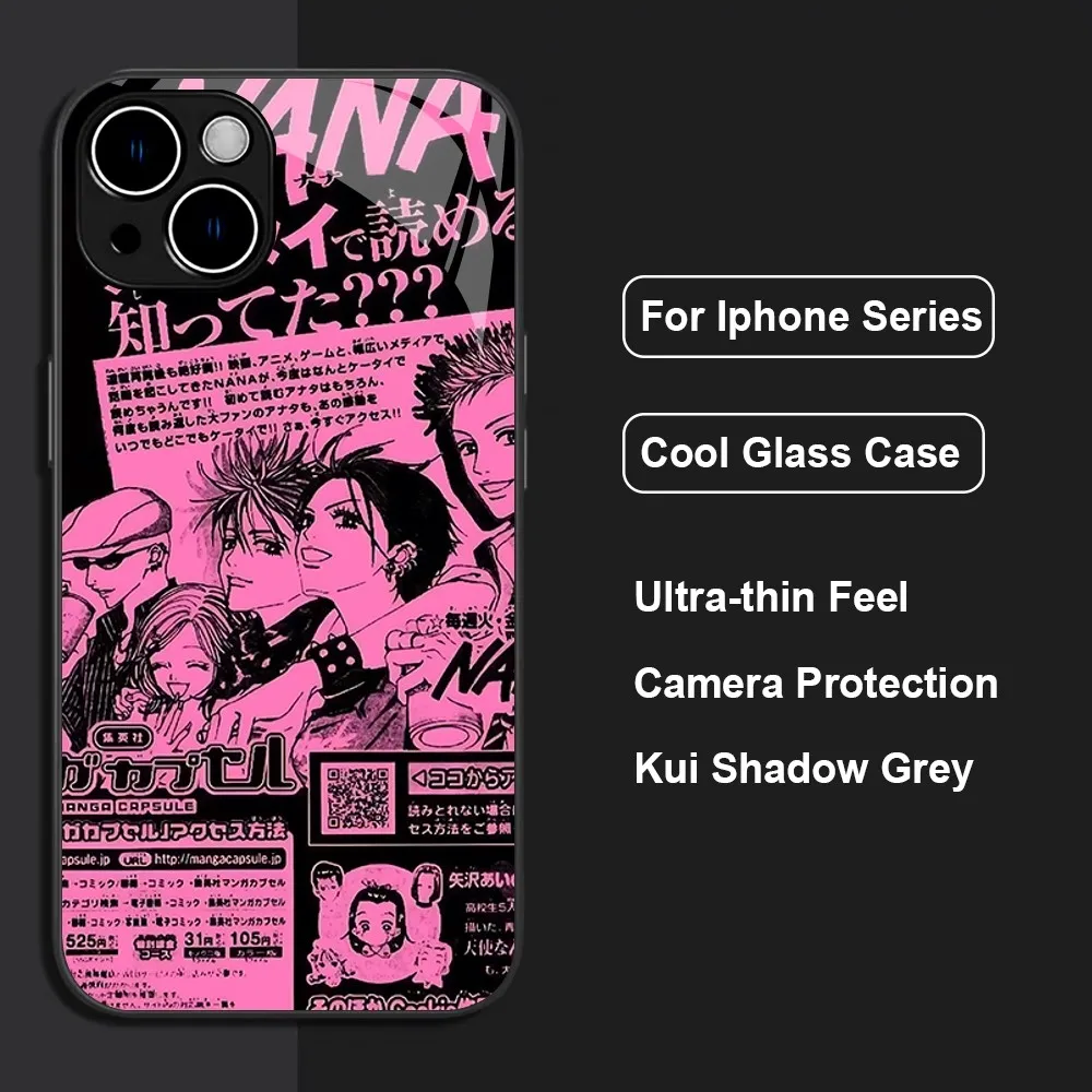 Cartoon Anime Oosaki Nana Phone Case For IPhone X XR XS 16 15 14 13 12 Mini 11 Pro Max 7 8 SE 20 Plus Glass Hard Cover