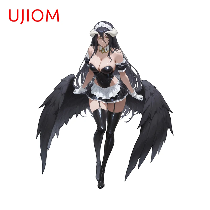 UJIOM Albedo مغر Waifu خادمة موحدة كبيرة الصدر الجدار ملصق شعبي جذاب الفني ملصق المطبخ خزانة ديكور #3