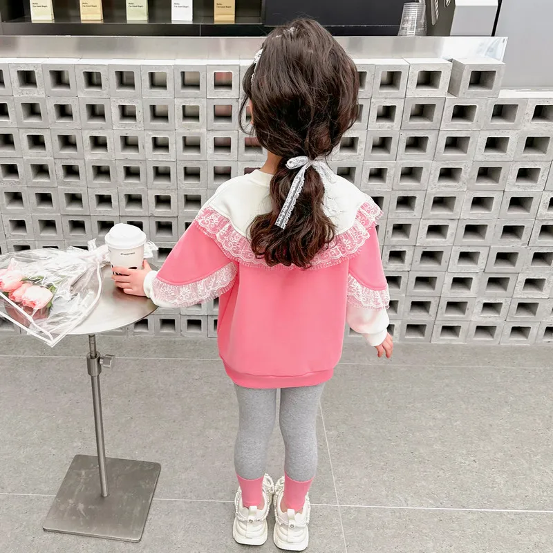 Spring Girls Clothing Sets Children Floral Pullover Sweatshirt Pants 2 Pcs Suit Kids Clothes Outfits Baby Tracksuits Sportswear