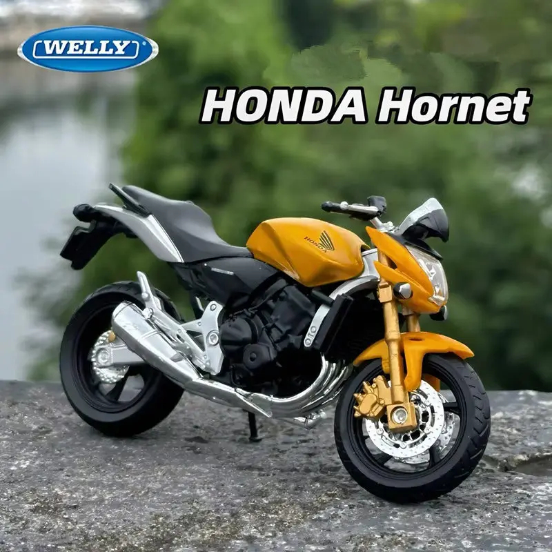 Welly 1:18 HONDA CB600F Hornet Legierungs-Straßen-Sportmotorrad-Modell, Druckguss-Metall-Rennmotorrad-Modell, Hochsimuliertes Geschenk