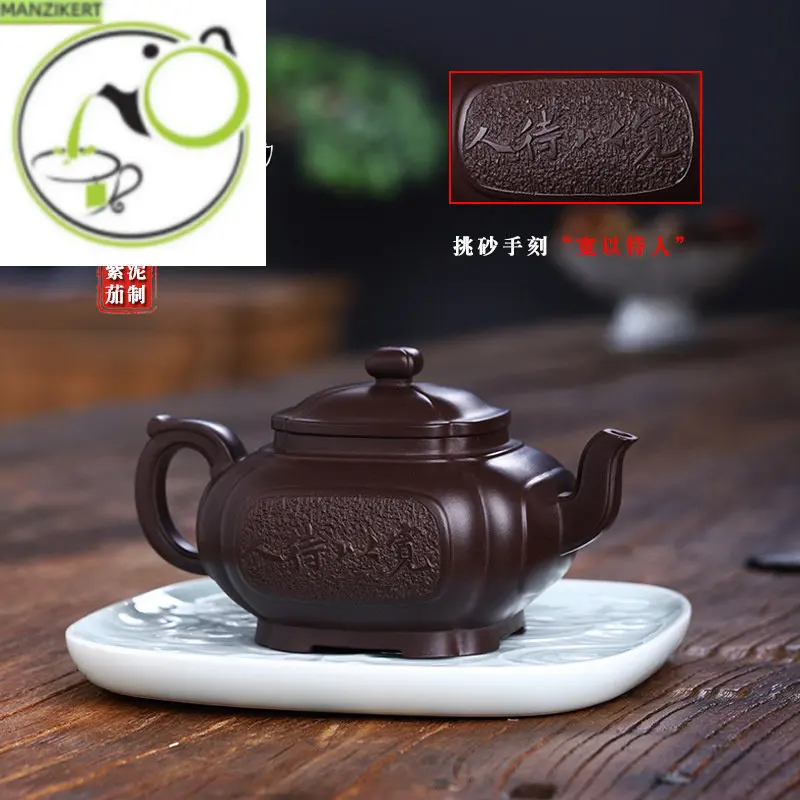 

Yixing Handmade Purple Clay Pot Stale Purple Eggplant Mud Kung Fu Tea Set Friendly Way Chinese Teapot 260ml