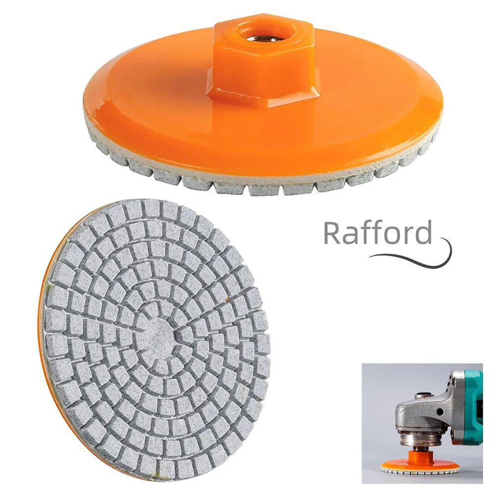 Rafford 1Pcs 80mm 3 Inch Polishing Pad Wet Dry Buff Disc Abrasive For Sanding Marble Granite Concrete Grinding Countertop Stone