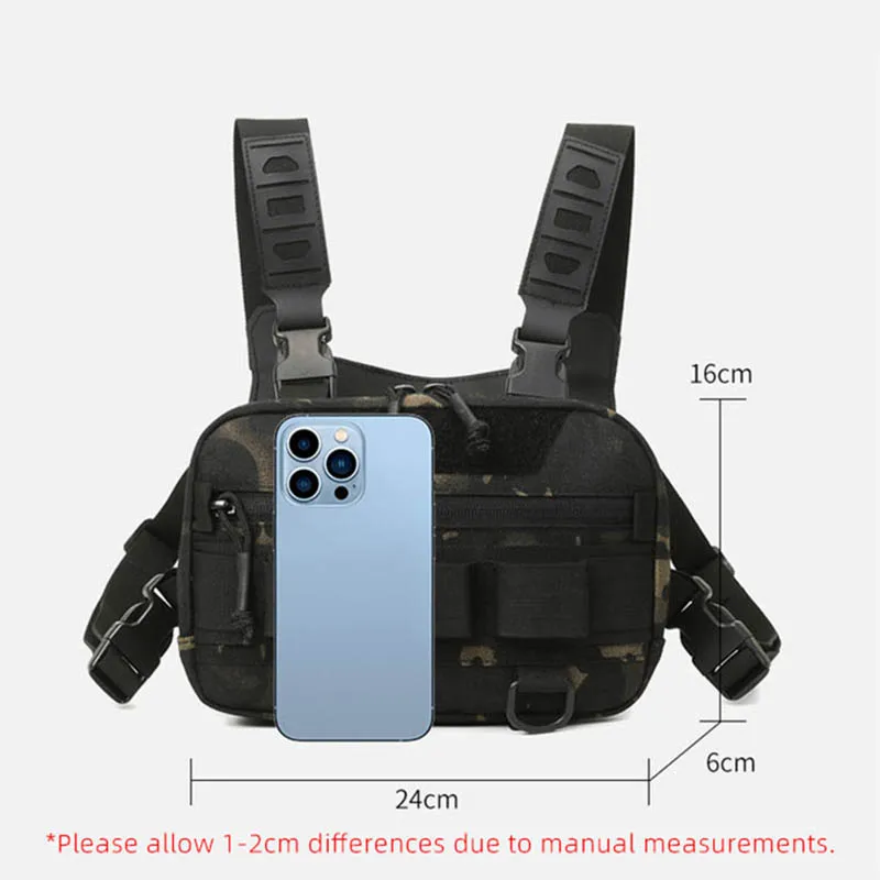 Fishing Chest Bag Men\'s Tactical Bags Waterproof Molle Nylon Climbing Camping Backpacks Outdoor Travel Vest Backpack Fanny Pack