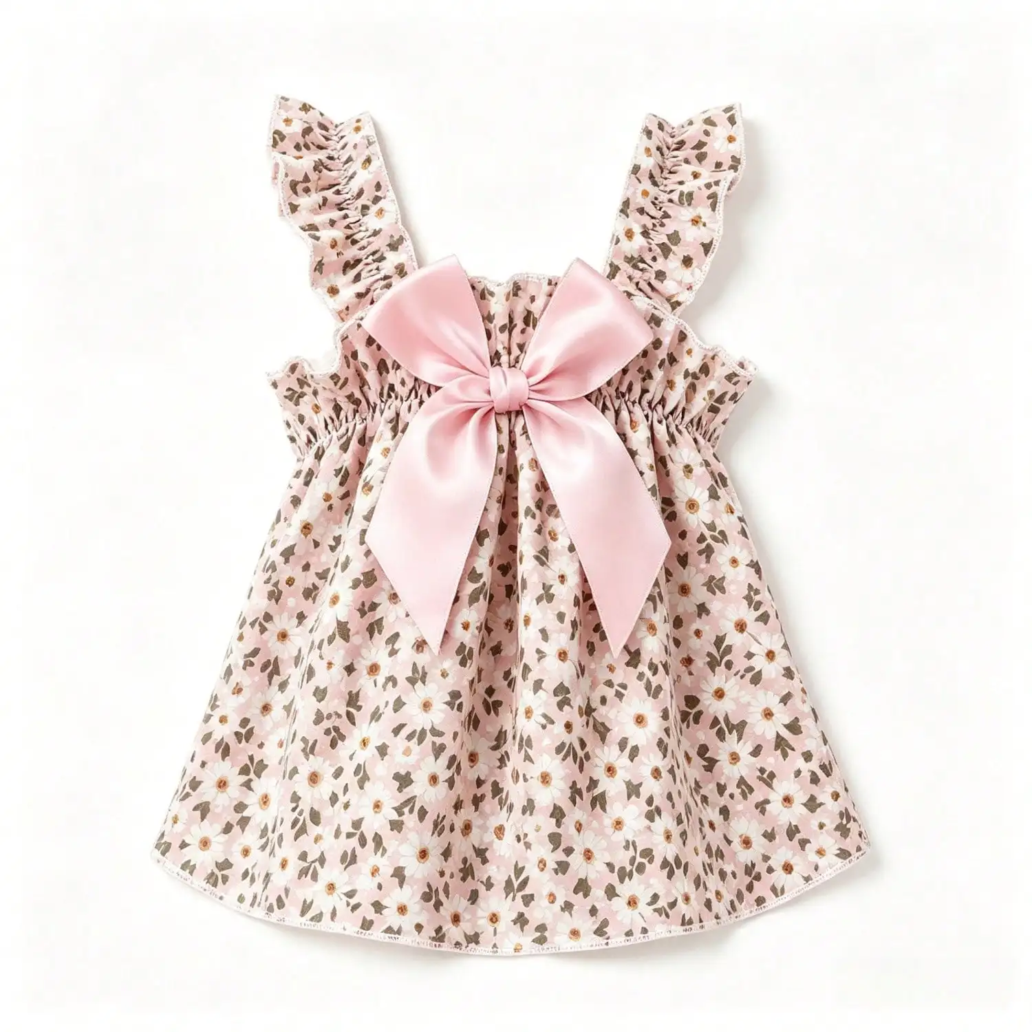 Sommerkleid für Haustiere, ärmellos, mit Blumenmuster, Rüschenriemen, großer Schleife als Dekoration für kleine Hunde, für den täglichen Gebrauch und Partys. – Detail 39