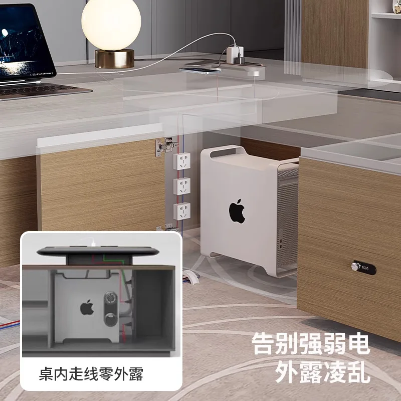 Boss desk simple modern light luxury high sense 2.6m president desk large class boss office