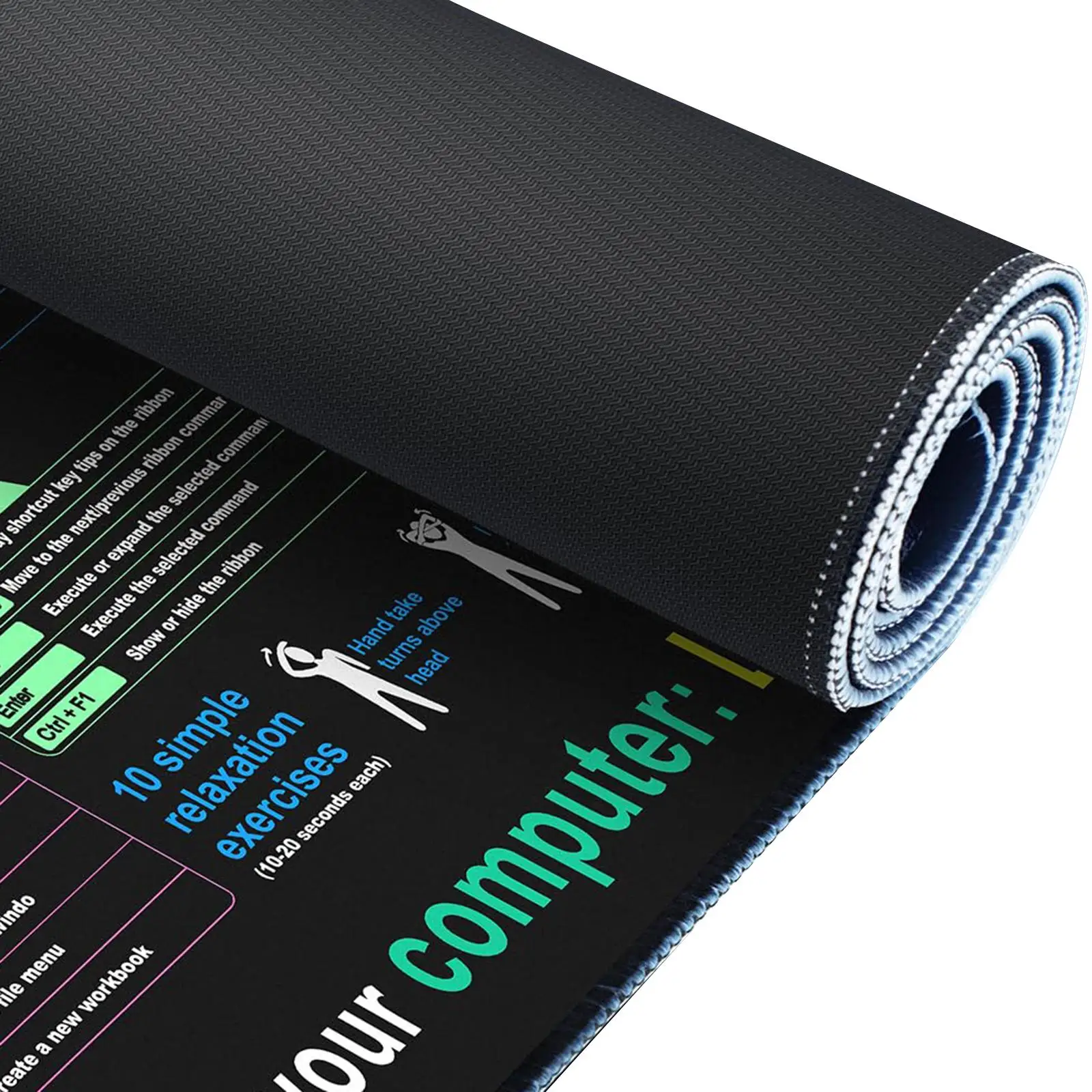 وسادة مكتب من Cheat Sheet غير قابلة للانزلاق ملحقات مكتبية مستطيلة مكتب حصيرة للألعاب الكتابة المنزلية كمبيوتر محمول العمل